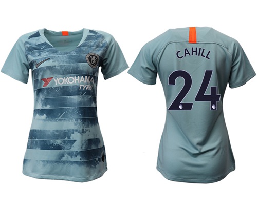 Women's Chelsea #24 Cahill Third Soccer Club Jersey